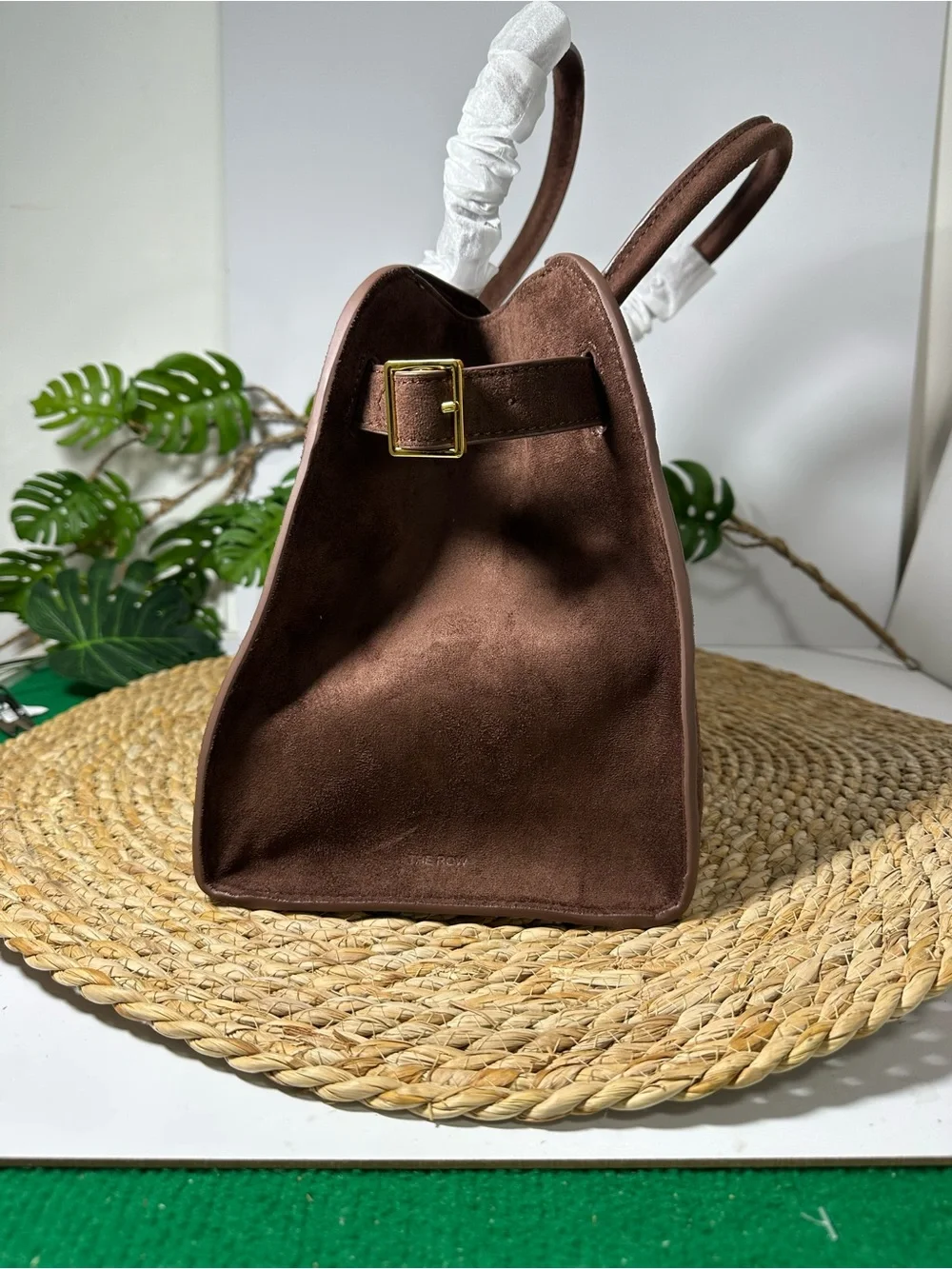 The Row for Superga Chocolate Brown Suede Satchel
